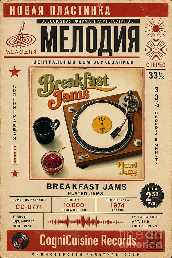 Moscow Melodiya Record Kiosk Poster